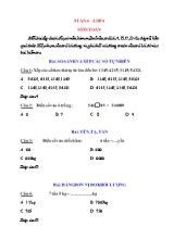Đề khảo sát môn Toán Lớp 4 - Tuần 4